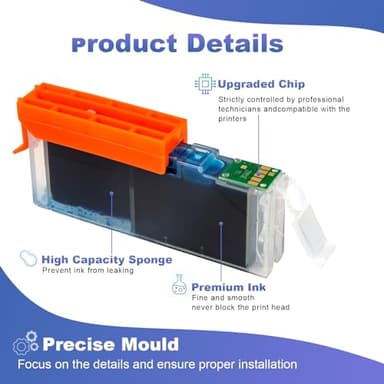 TR8622a Ink Cartridges PGI-280 CLI-281 280XXL 281XXL Compatible Ink Cartridge Replacement for Canon 280 281 Ink to use with PIXMA TR8622a TR8620a TR8622 TR8620 TR8600 TS9500 TS6300 Printer (5 Pack) - Image 4