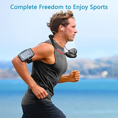 Portable Neck Fan 2500 mAh Rechargeable USB Hands-Free Mini Face Cooling Personal Double Headed Rotatable Small Fan for Working Office Reading Traveling Outdoor Sport - Image 8