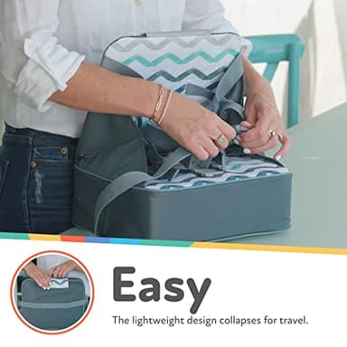 Nuby Easy Go Booster Seat - Travel Booster Seat for Babies and Toddlers - Holds Up to 35 Pounds - 9+ Months - Blue - Image 4