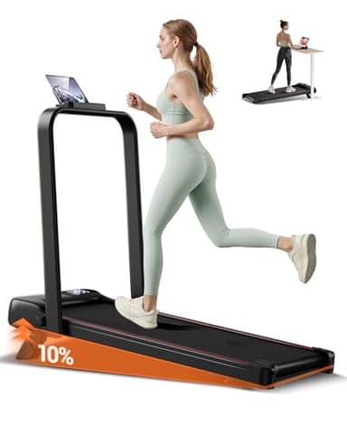 4-in-1 Walking Pad with 10% Incline, Portable Under Desk Treadmill, Foldable Treadmills for Home and Office, 2.5 HP Quiet Walking Pad Treadmill with 300 LBS Capacity - Image 1