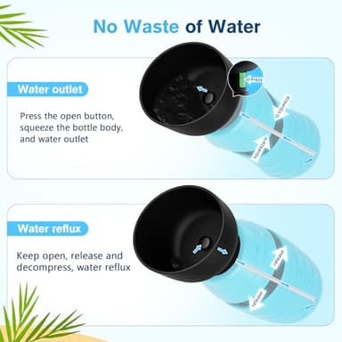 Pecute Portable 22 oz Dog Water Bottle, 2 in 1 Dog Water Bottle Bowl Leakproof with Double Seal, BPA Free, Lightweight, Pet Water Bottel Dispenser for Outdoor Walking Triping Hiking Camping Travels - Image 4