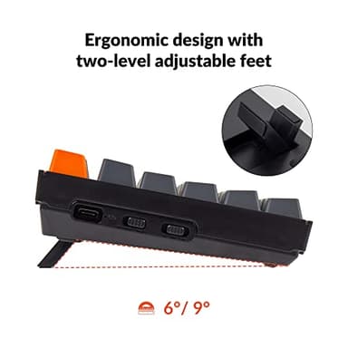 Keychron K10 Full Size 104 Keys Bluetooth Wireless Mechanical Gaming Keyboard for Mac Windows K Pro Brown Switch, Multitasking/White LED Backlight/USB C Wired Computer Keyboard - Image 6