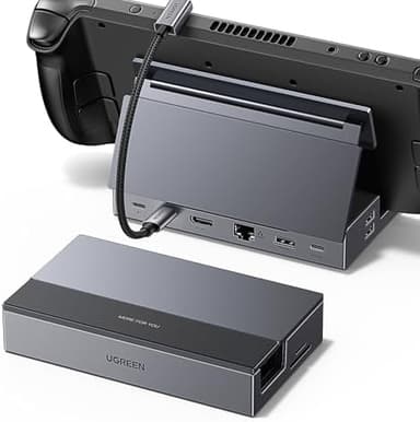 UGREEN Steam Deck Dock 9-in-1 USB C Docking Station with Foldable Stand, 4K@60Hz HDMI, Gigabit Ethernet, PD 100W, 10Gbps USB A&C 3.2, TF/SD Compatible with Steam Deck, Rog Ally, Rog X, Legion Go etc - Image 3