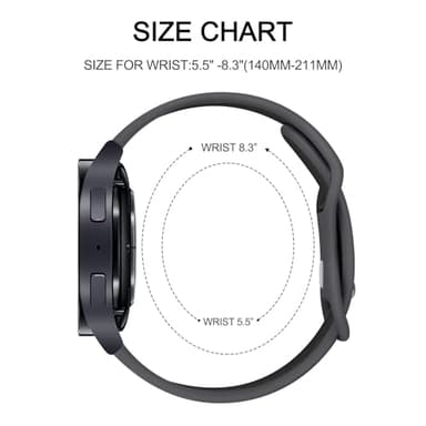 Meliya 20mm 22mm Watch Bands Quick Release Replacement Wristband, Soft Silicone Bands Breathable Sport Replacement Straps for Men Women (22mm, Gray-Black) - Image 4