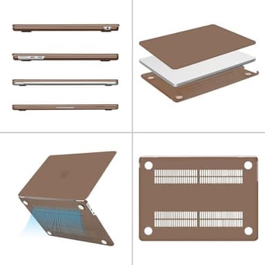 MOSISO Compatible with MacBook Air 15 inch Case M4 M3 M2 2025 2024 2023 Release A3241 A3114 A2941 with Touch ID, Plastic Hard Shell Case&Keyboard Cover&Screen Protector&Storage Bag, Caramel Brown - Image 6