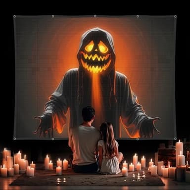 Holographic Rear Projection Screen Video: Outdoor Projection Screens 60" x 106" projectors Halloween Videos for Hang Mounting Backyard Movie Night - Image 5