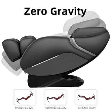 iRest SL Track Massage Chair Recliner, Full Body Massage Chair, Zero Gravity, Bluetooth Speaker, Airbags, Heating, 53.15" SL Track, Extendable Footrest and Foot Massage (Black) - Image 5