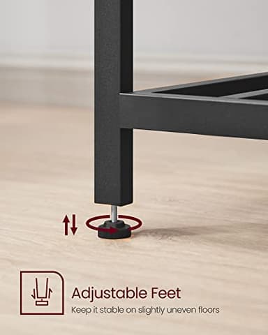 VASAGLE Kitchen Island with 3 Shelves, 47.2 Inches Width Kitchen Shelf with Large Worktop, Stable Steel Structure, Industrial, Easy to Assemble, Rustic Brown and Black UKKI01BX - Image 7