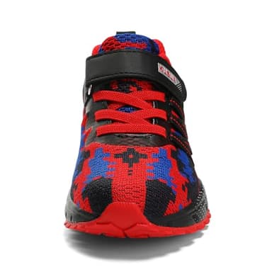 Kids Sneakers for Boys Girls Running Tennis Shoes Lightweight Breathable Sport Athletic Camouflage Red A Size US 2 Big Kid - Image 4