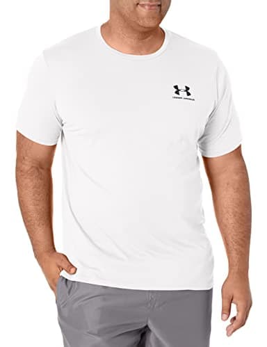 Under Armour Men's UA Sportstyle Left Chest Short Sleeve Shirt XLT White - Image 1