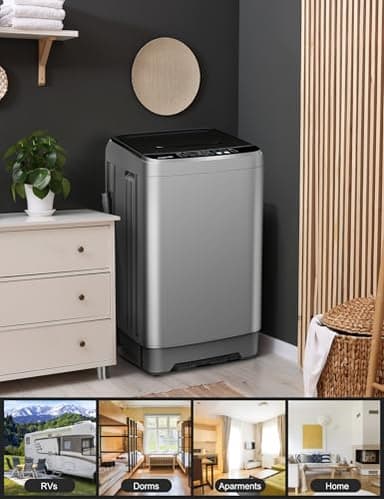 Portable Washing Machine - Compact 2.0 Cu.ft Portable Washer, Full-Automatic Top Loader for Space Saving, Ideal for Apartments, Homes, and Dorms, 10 Wash Cycles, Low Noise, IPX4 - Image 8