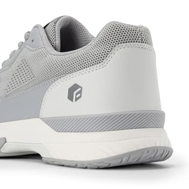 FitVille Pickleball Shoes for Men Tennis Shoes Sneakers for All Court Racquetball Athletic Shoes for Racquet Sport | Arch Support & Wide Toe Box (10.5 Medium, Moon Grey) - Image 3