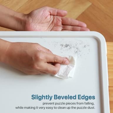 Playboda 1500 Pieces Rotating Plastic Puzzle Board with Drawers and Cover, 35"x27" Portable Spinning Jigsaw Puzzle Table for Adults, Upgraded Lazy Susan, Ideal Gift for Mum - Image 8