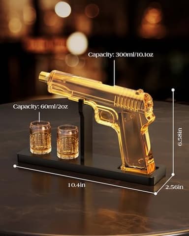 Gifts for Men Dad, Whiskey Decanter Set with 2 Glasses, Unique Gift for fathers day, Husband, Boyfriend, Brother, Anniversary Memorial Day Birthday Gift Ideas, Cool Drinking Accessories for Home Bar - Image 2