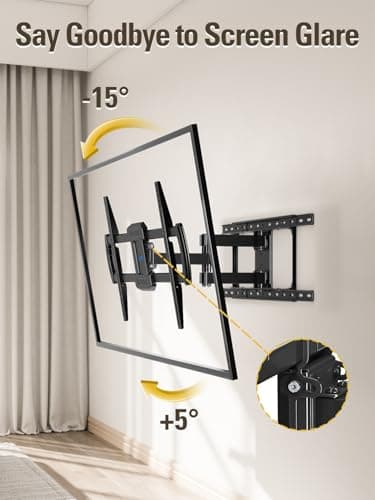 Mounting Dream TV Wall Mounts Bracket for Most 42-84 Inch TVs, UL Listed Premium TV Mount Full Motion with Articulating Arms, Max VESA 600x400mm and 100LBS, Fits 16", 18", 24" Studs, MD2296-24K - Image 6