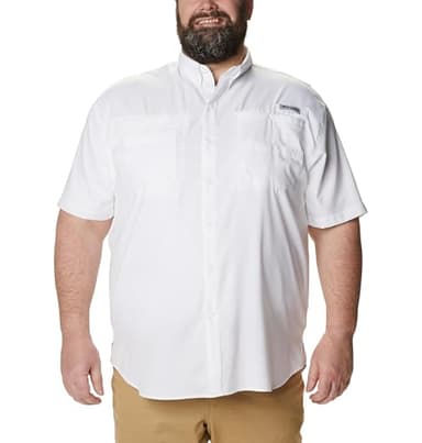 Columbia Mens PFG Tamiami II Short Sleeve Fishing Shirt, White, 2X - Image 7