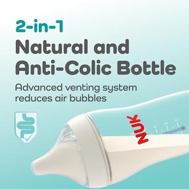 NUK Perfect Match Slow Flow 2-in-1 Natural and Anti-Colic Bottle, 5oz., 4 Pack, BPA Free - Image 5