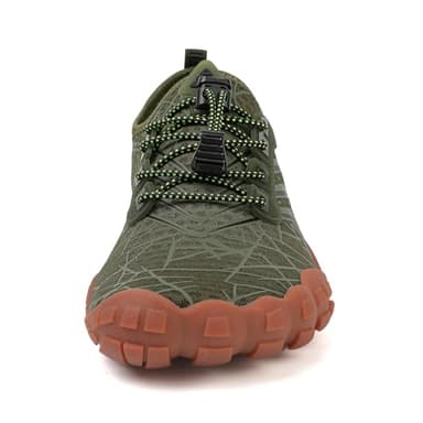 UBFEN Water Shoes Aqua Swim Shoes Mens Womens Beach Sports Quick Dry Barefoot for Boating Fishing Diving Surfing Green Color Size US 12 Women 10 Men - Image 2