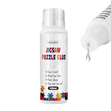YAKAMOZ Jigsaw Puzzle Glue with Sponge Head for Adults Clear Water-Soluble Craft Puzzle Glue Quick Dry for 1000/1500/3000 Pieces of Puzzle,120ML - Image 1