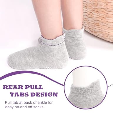 SkiBeaut Toddler Girl Socks 12 Pairs Ankle Boy Non Slip Skid Girls Boys Grips Low Cut Toddlers Socks for 1-3 Years Children - Image 4