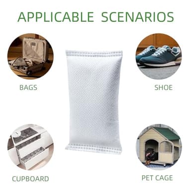 YouniDint 10 Pack Shoe Deodorizer,Activated Charcoal Odor Absorber,Reusable Odor Eliminator for Shoes,Gym Bags,Pet,50g/Pack - Image 6