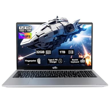 NIMO 17.3 Gaming-Laptop Ryzen 9 8945HS (Beat i9-13900H, Up to 5.2GHz) 8GB RAM, 1TB SSD, Radeon 780M, PD 100W Type-C AI-Enhanced for Copilot VR Ready, Backlit Keyboard, Fingerprint, 75W Battery - Image 1