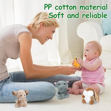 Arrozon 12 Pcs Small Stuffed Animals Bulk, 4.5 Inch Mini Stuffed Animals, Keychain Plush Toys Stocking Stuffers for Kids, Carnival Prizes, Classroom Treasure Box, Claw Machine Filler, Pinata Stuffers - Image 4