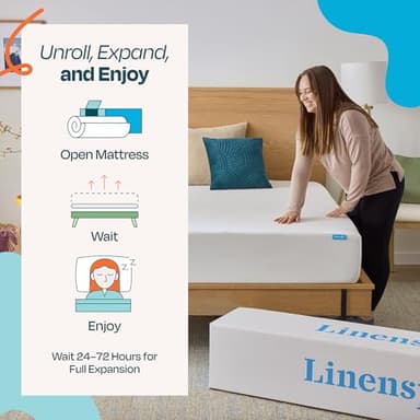 Linenspa 10 Inch Gel Infused Memory Foam Mattress – Full Size – Medium Plush - Cooling Gel - Mattress in a Box - Primary or Guest Bedroom - Pressure Relieving and Breathable – CertiPUR-US Certified - Image 6