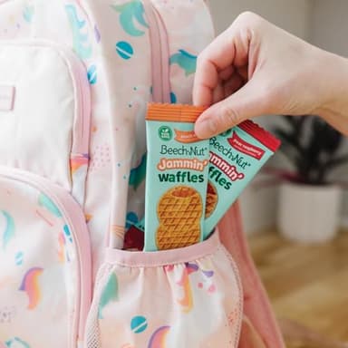 Beech-Nut Toddler Snacks Jammin' Waffles with Fruit Filling for Babies & Toddlers, Pear Raspberry, 10 Boxes (50 Individually Wrapped Packs) - Image 8