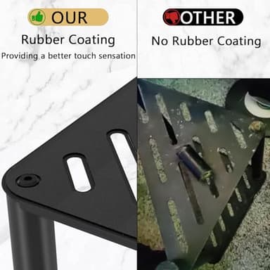 VOTZAAQ Shower Foot Rest, Shower Stool for Inside Shower, Stainless Steel Waterproof Shower Stool for Shaving Legs - Corner Bathroom Bench Seat with Storage Shelf for Small Shower Spaces - Image 6