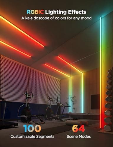 Govee RGBIC LED Strip Lights 32.8ft with Covers, Smart Lights Work with Alexa and Google Assistant, LED Diffuser Channel with LED Lights for Bedroom, Skirting Lines, Studio, Cabinet - Image 6