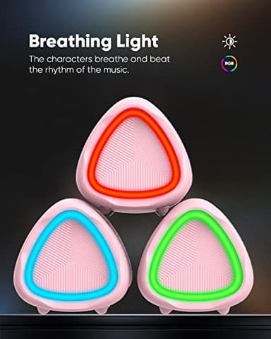 Bluetooth Speaker with HD Sound, Portable Wireless, IPX5 Waterproof, Up to 20H Playtime, TWS Pairing, BT5.3, for Home/Party/Outdoor/Beach, Stocking Stuffers, White Elephant Gifts for Adults (Pink) - Image 4