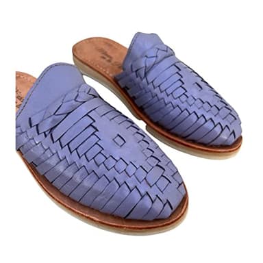 Mexico en la Piel Womans Leather Slide Sandals Handmade in Mexico in Purple Color (us_footwear_size_system, adult, women, numeric, medium, numeric_5) - Image 2