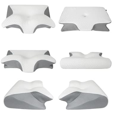 HOMCA Memory Foam Cervical Pillow, 2 in 1 Ergonomic Contour Orthopedic Pillow for Neck Pain, Contoured Support Pillows for Side Back Stomach Sleepers - Image 8
