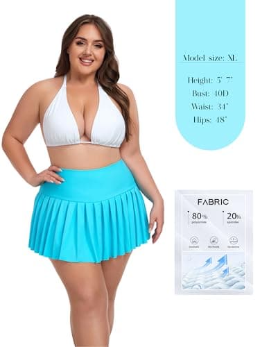 Ocean Blues Women's White Plus Size Triangle Bikini Top Halter Bathing Suit Top Tie Swim Top Size Medium - Image 5