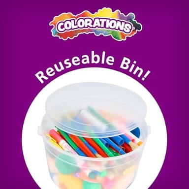 Colorations Sidewalk Chalk – 50pc 4” x 1” Washable, Bright Colored Chalk Set – Fun Kid Art Colors & Patterns – Draw on Classroom Chalkboard or Outdoor Playground – Jumbo Bulk - Image 9