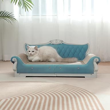 Kidding Pets Cat Sofa Shape Scratch Pad for Large Medium Small Indoor Cats,Larger-Sized Recyclable Reversible Cardboard Cat Couch for Resting Claw Grinding and Playing - Image 6