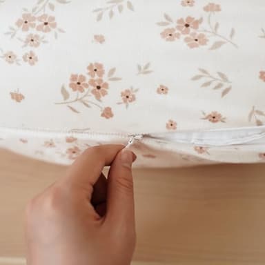 Konssy 2 Pack Nursing Pillow Covers, Soft and Comfortable Nursing Cover for Breastfeeding Pillows, Pillow Slipcover for Baby Girls Boys Newborn(Brown, Blossom) - Image 4