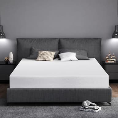 Twin Size Mattress Extra Firm 8 Inch with Tencel Cover,Premier Cool Green Tea/Gel Memory Foam Mattresses,Two-Side Medium Firm Suportive Mattress for Back Pain,Fiberglass-Free,CertiPUR-US, 75'' x 39'' - Image 1