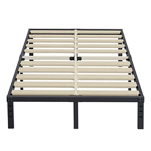 ZIYOO Full Size Bed Frame 14 Inches High 3 Inches Wide Wood Slats with 3500 Pounds Support for Foam Mattress, No Box Spring Needed, Underbed Storage Space,Easy Assembly, Noise Free - Image 1