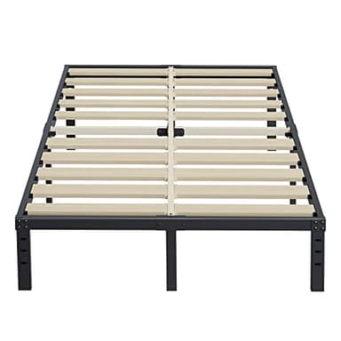 ZIYOO Full Size Bed Frame 14 Inches High 3 Inches Wide Wood Slats with 3500 Pounds Support for Foam Mattress, No Box Spring Needed, Underbed Storage Space,Easy Assembly, Noise Free - Image 1