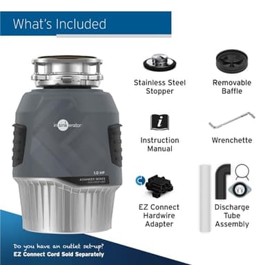 InSinkErator EVOLUTION 1HP 1 HP, Advanced Series Continuous Feed Food Waste Garbage Disposal, Gray - Image 7