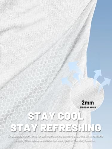 MIER Men's Long Sleeve Hiking Shirts UPF 50+ Sun Protection Fishing Hoodie SPF UV Running Workout Hooded T-Shirt, White, XL - Image 4