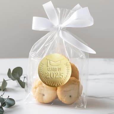 100 x Class of 2025 Stickers, Graduation Favor Gold Foil Stickers, 2025 Graduation Stickers, Senior Stickers, Graduation Announcement, Grad Party Envelope Seals, Embossed Sticker (Gold) - Image 3