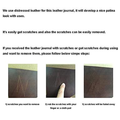 Leather Journal Notebook for Men & Women,A5 Size Diary,6.2x8.5 Inch, Vintage Style Personalized Journal for Gift,Genuine Leather Bound Notepad for Travel Journal to Write,240 lined Pages,Rustic Brown - Image 8