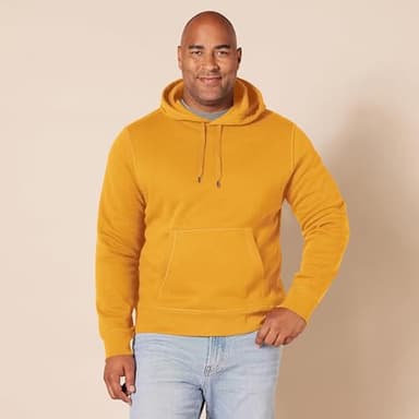 Amazon Essentials Men's Pullover Sweatshirt Hoodie, Big & Tall Options Available, Gold, Small - Image 6