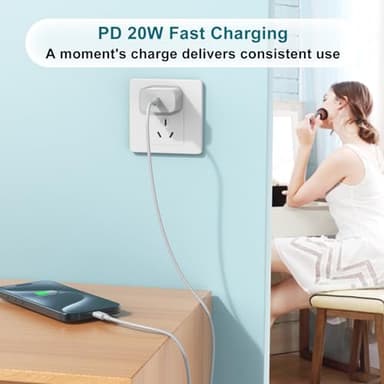 DGVERS Fast Charger for iPhone 17 16 15 Charger Fast Charging 3Pack, 3+3+6ft USBC to USBC Cable Cord &20W Type C Block for iPhone 17/17 Air/17 Pro Max/17 Pro/16 15 Pro Max/Pro/Plus,iPad Pro/Air/Mini - Image 5
