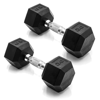 CAP Barbell 20 LB Pair Coated Hex Dumbbell Weight - Image 1