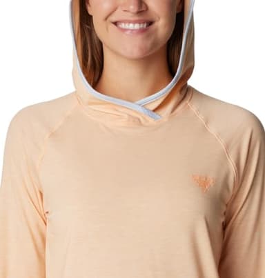 Columbia Women's PFG Uncharted Hoodie, Peach Fizz Heather, X-Large - Image 4