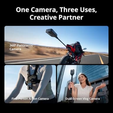 DJI Osmo 360 Camera, Waterproof 360° Action Camera with 1-Inch 360° Imaging, Native 8K 360° Video, 105GB Built-in Storage, 120MP 360° Photo, 100-Min 8K Recording, Action Camera for Sports - Image 7